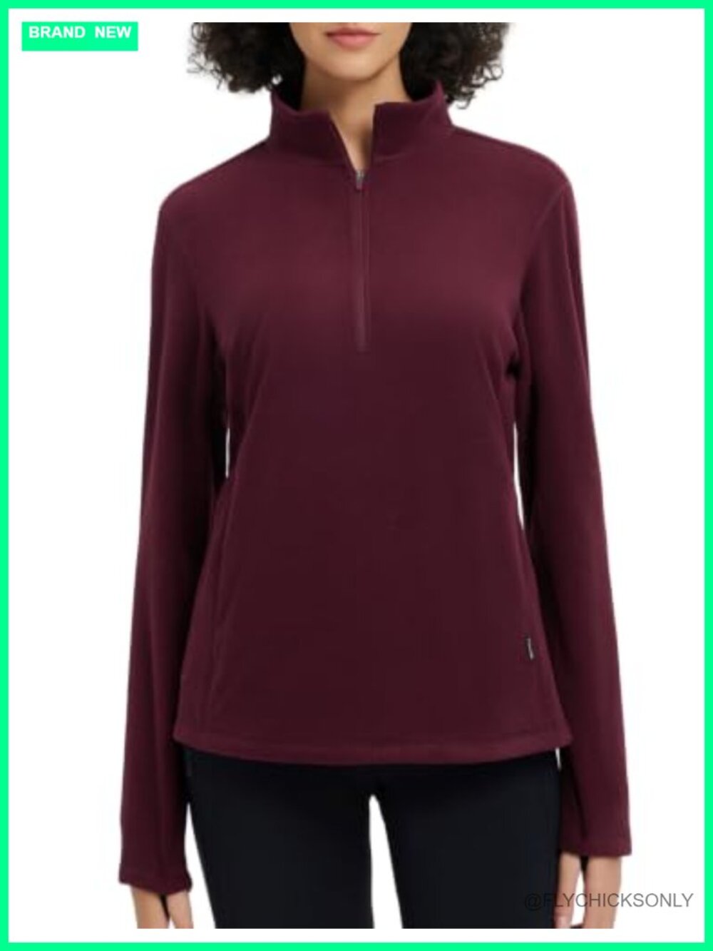 Fleece 1/4 Zip Pullover Hiking Winter Running Athletic Fit